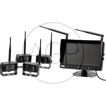 Kompletní kamerový systém 4 bezdrátové kamery a kamerový systém s barevným LCD monitorem 9"