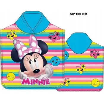 Minnie Mouse pončo osuška plážová s kapucí rychleschnoucí 50x100 cm