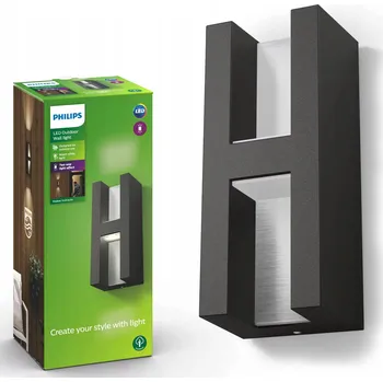 Venkovní osvětlení Venkovní nástěnné svítidlo Philips bílé, šedé s integrovaným LED zdrojem 4,5 W