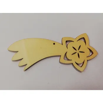 Vánoční dekorace Dřevěný výřez kometa