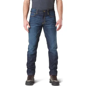 Pánské kalhoty Kalhoty 5.11 Tactical Defender-Flex Slim Jean, Dark Wash Indigo - Velikost 38/34