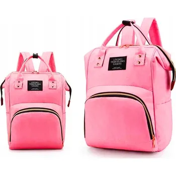 Městský batoh FUNKČNÍ BATOH S ORGANIZÉREM PRO MAMINKU, RŮŽOVÝ