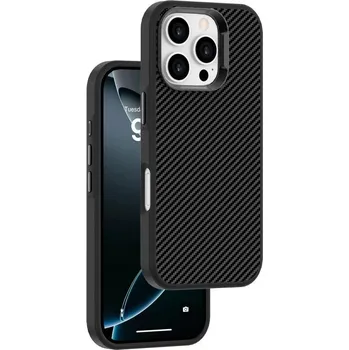 Pouzdro na mobilní telefon Pouzdro BACK WG Platinum Carbon pro Apple iPhone 16 Pro Black