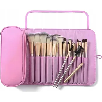 Kosmetická taška Vodotěsná kosmetická taštička Roll n go organizér na štětce na make-up růžová
