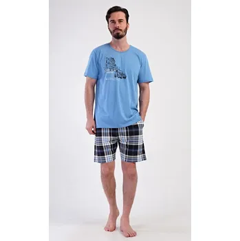 Pánské pyžamo Pánské pyžamo šortky Felix - modrá - XXL