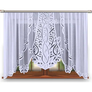 Obraz Hotová záclona žakárová POLA 160x300 cm bílá