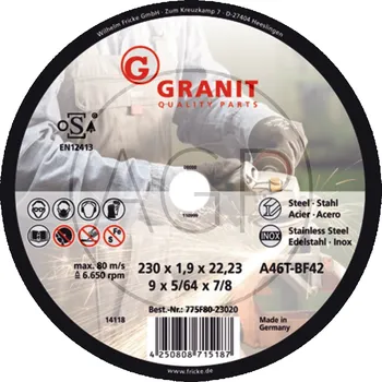 Řezný kotouč Řezný kotouč rovný o průměru 115 mm