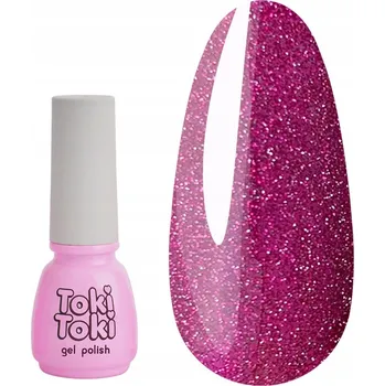 Přípravek na nehty Hybridní lak na nehty odrazivý Toki-Toki Cosmo 15 malinový 5 ml