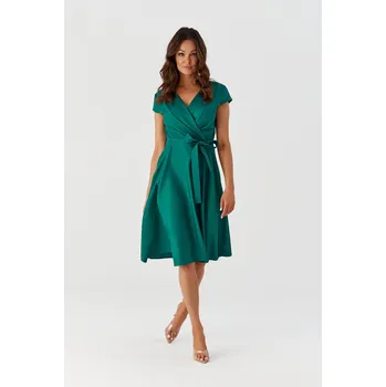 Dámské šaty Splývavé šaty Aria, Smaragdové Velikost: 38
