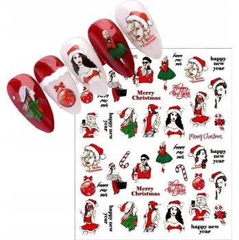 samolepka Samolepky na nehty 3D VÁNOČNÍ E172