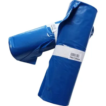 Pytle na odpadky Pytel 120 litrů 70 x 110 cm, 80 mic. role 1 ks, pevný - modrý