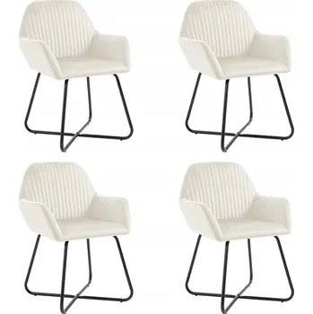 Jídelní židle Židle VidaXL látka hnědá 4 ks