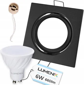 Žárovka Stropní zapuštěné svítidlo Lumenix 6 W GU10 8,2 cm, černé