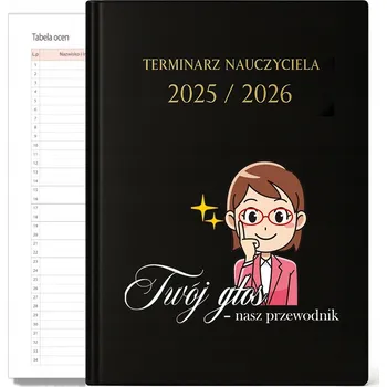 Kalendář Knižkový kalendář pro učitele 2026 A5 FunnyCase černý