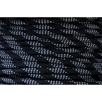 elektrický kabel Textilní kabel Spirála velká Černo-Bílá 40 opředený 2x0,75 a 3x0,75mm2, Počet vodičů v kabelu 3 vodiče v kabelu (3x0,75mm2)