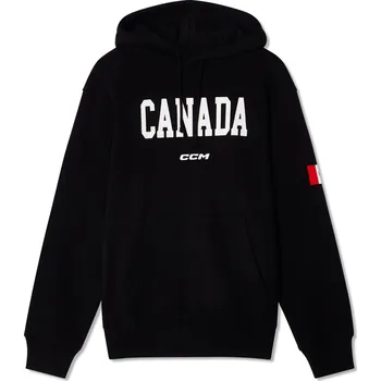 Oblečení a móda Pánská mikina CCM Flag Hood Team CAN Black S