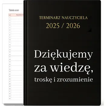 Kalendář Knižkový kalendář pro učitele 2026 A5 FunnyCase černý