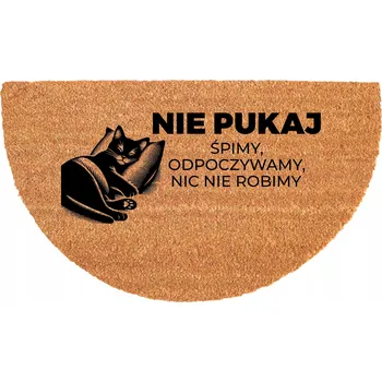 Rohožka EKOLOGICKÁ KOKOSOVÁ ROHOŽKA PŮLKRUHOVÁ ODOLNÁ PROTISKLUZOVÁ 40X70 CM