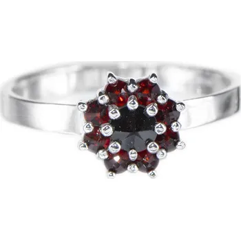 Prsten Český granát prsten stříbrný 120320 Velikost: 54