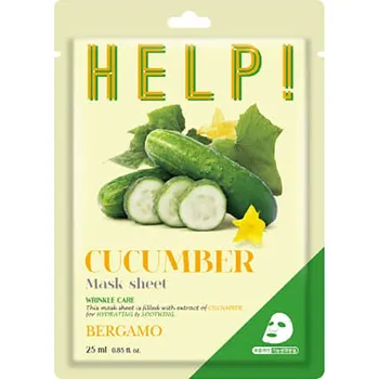 Pleťová maska Bergamo HELP! CUCUMBER pleťová maska, 25 ml