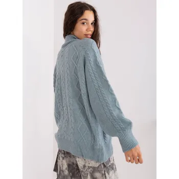 Dámský svetr Propojka AT SW 2355 2.12P šedá modrá jedna velikost