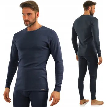 Pánské tričko Sesto Senso tričko Pánské tričko kulatý dlouhý rukáv modré velikost XL