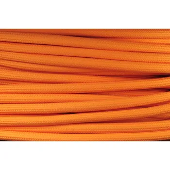 elektrický kabel Textilní kabel Pomerančový PM42 opředený 2x0,75 a 3x0,75mm2, Počet vodičů v kabelu 3 vodiče v kabelu (3x0,75mm2)