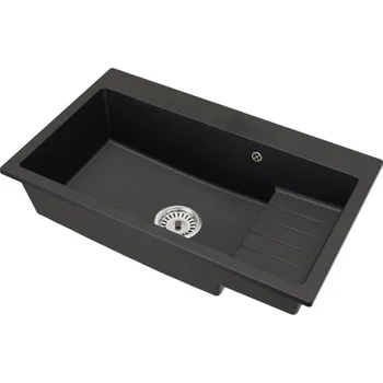 Granitový dřez Granitový dřez ARON černý 80 x 48 x 21cm
