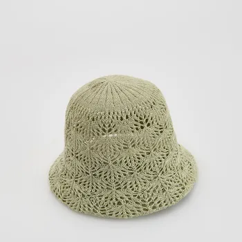 Čepice Reserved - Ažurový klobouk typu bucket - bledá zelená - 757FF-07X - 757FF-07X-M