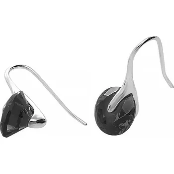 Souprava šperků MPM Dámské ocelové protahovací nerezové náušnice 6484 - stříbrnočerné barvy