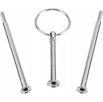 Patrový stojan / držák na etažér, stříbrný, velký