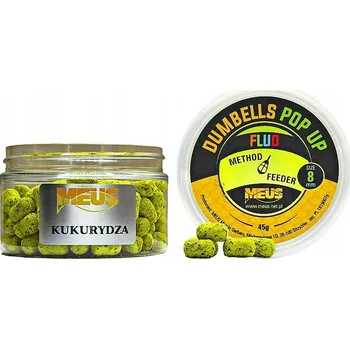 Boilies DUMBELLS MEUS FLUO POP UP 8mm 45g KUKUŘICE