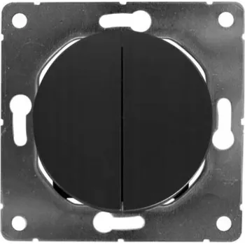 vypínač Dvojitý vypínač Klasik, Podomítkový Electromalt černý OVA1008B