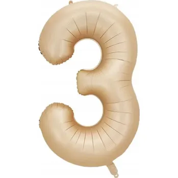 Balónek Hnědý balónek číslice 1 ks