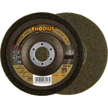 Brusný kotouč Rhodius 305302| Talíř s kompaktním rounem - rovný VKSG TOP line / 125x22,23 - 4S-střední