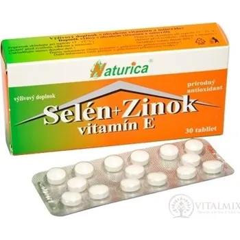 Naturica SELEN + ZINEK, vitamín E tbl 30 ks