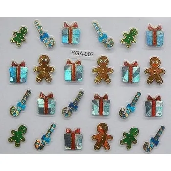 Samolepky na nehty a vánoční ozdoby Y17