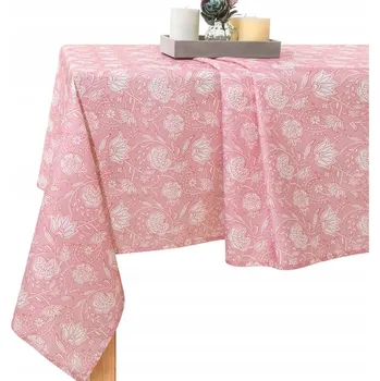 ubrus UBRUS PLAMOODOLNÝ NA STŮL S KVĚTINAMI 140x180 HLADKÝ VODĚODOLNÝ DEKORATIVNÍ