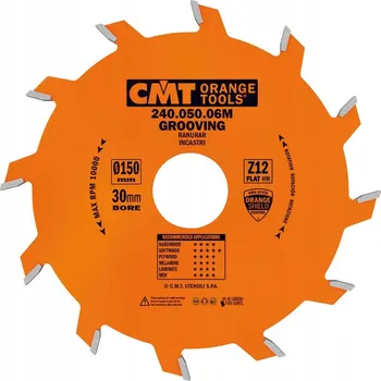 Vrták DRÁŽKOVACÍ PILA 240 180 x 35 mm 18 Z K/P=4,0/3,0 CMT