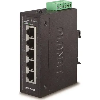 Switch Planet ISW-500T, 5x 10/100Base-TX, ESD, DIN, IP30, -40~75°C