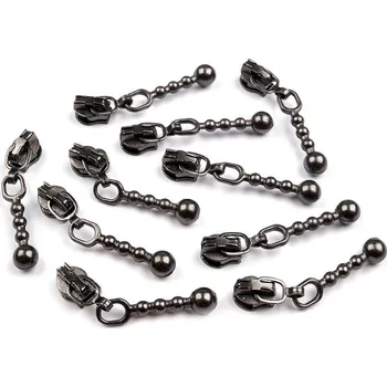 Zip Jezdec ke spirálovým zipům No 3, malé, 3 nikl černý