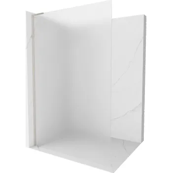 Mexen Kioto L sprchová stěna Walk-in 90 x 200 cm, matná, kartáčovaný nikl - 800-090-103-97-30 Sprchové stěny