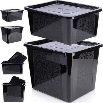 Úložný box 2x Plastový Úložný Box Velký krabička na hračky 20+30L