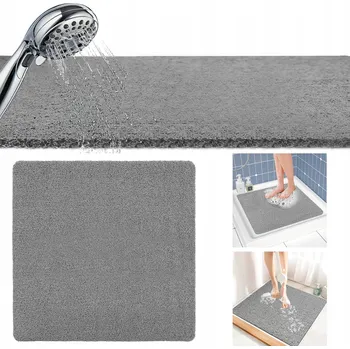 Obraz PROSTISKLUZOVÁ PODLOŽKA DO SPRCHY, SPRCHOVÝ KOUT 80x80cm ŠEDÁ