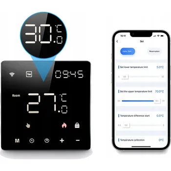 Termostat TERMOSTAT POKOJOWY WIFI TUYA LED 16A Elektryczne ogrzewanie podłogowe