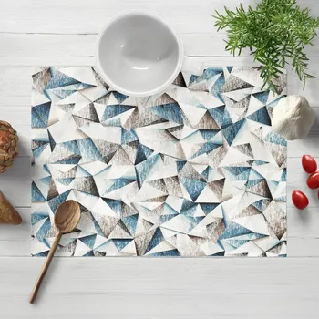 prostírání Dekorační prostírání na stůl Porto PRT-007 Modro-hnědé krystaly 30x40 cm