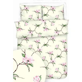 Povlečení Krepové Povlečení 100% Bavlna 160x200 2 x povlak na polštář Magnolie 22008-2