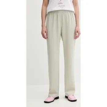 Dámské kalhoty Kalhoty Samsoe Samsoe Hoys dámské, zelená barva, high waist, F16304674 09X, vel. XS