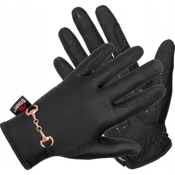 Vybavení pro jezdce Dámské jezdecké rukavice START Qeshm černé/zlaté L