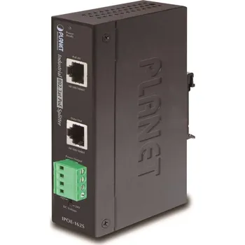 Příslušenství pro kamerový systém Planet IPOE-162S, PoE splitter, IEEE802.3at, výstup 12V/24V DC, DIN, IP30, -40~75 st.C